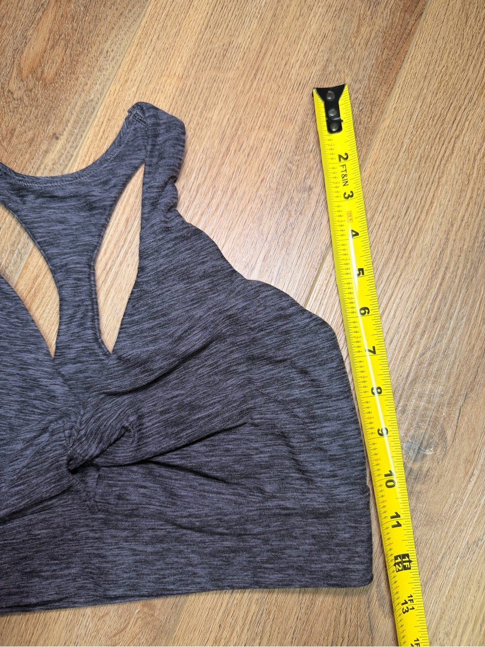Victoria’s Secret Sport Twist Front Racerback Sports Bra Gray Medium Athleisure - Picture 9 of 10
